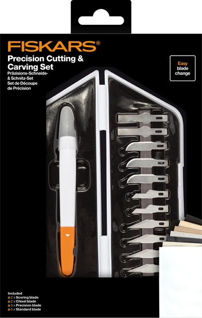Lame de précision Fiskars Medium Duty set 12 lames blanc