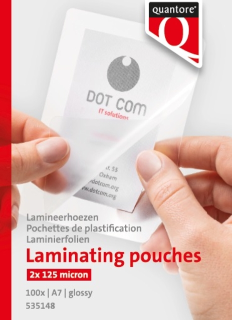 Pochette de plastification Quantore A7 2x125micron 100 pièces