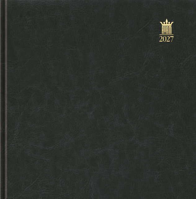 Agenda 2027 Ryam Carré Mundior 7 jours/2 pages noir