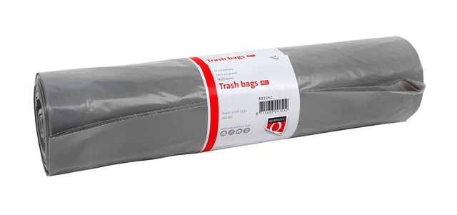 Sac poubelle Quantore LDPE T50 60L gris extra résistant 60x90cm 25 pièces