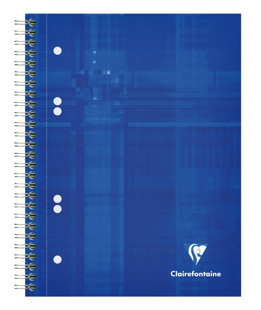 Bloc de cours Clarefontaine Studium A5+ carreau 5x5mm 6 perf 80 pages assorti