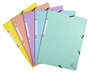 Chemise à élastique Exacompta Aquarel A4 3 rabats 400g carton lustré assorti