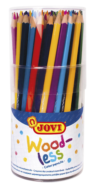 Crayon de couleur Jovi sans bois assorti pot 84 pièces