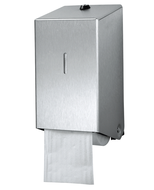 Toiletpapierdispenser Euro Products systeemrol duo zilver 438001