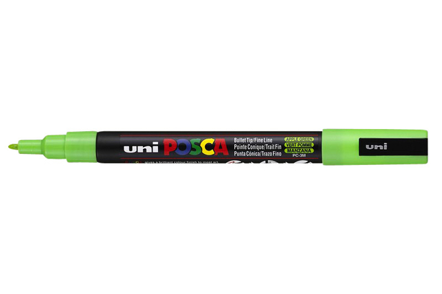 Marqueur peinture Posca PC3M Fin vert pomme