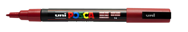 Marqueur peinture Posca PC3M Fin rouge foncé