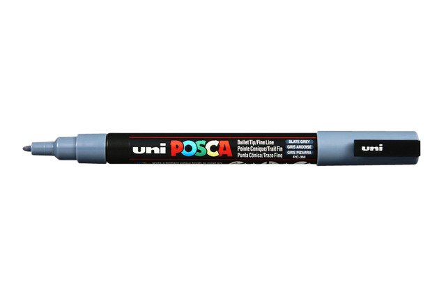 Paintmarker Uni POSCA PC3M fijn leisteengrijs