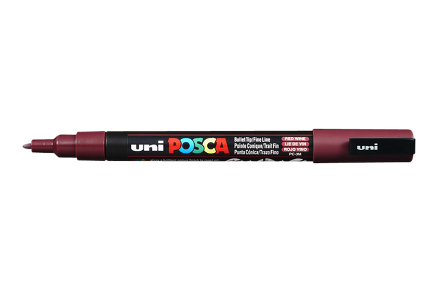 Marqueur peinture Posca PC3M Fin lie de vin
