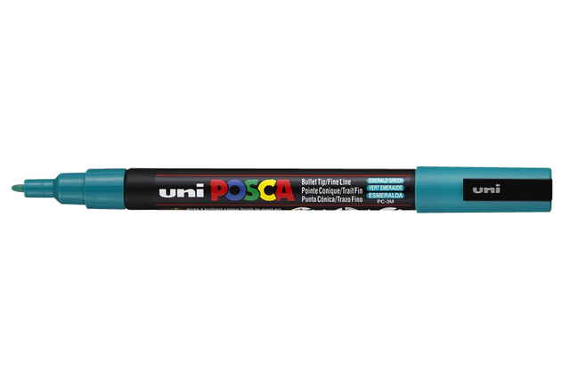 Marqueur peinture Posca PC3M Fin vert émeraude