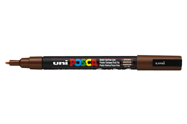 Marqueur peinture Posca PC3M Fin marron