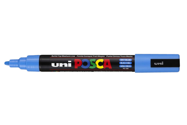 Marqueur peinture Uni Posca PC5M Medium bleu ciel