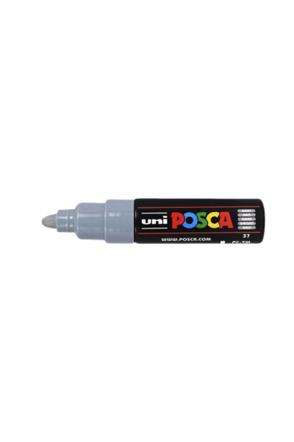 Paintmarker Uni POSCA PC7M breed grijs