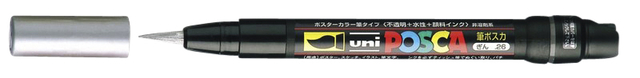 Paintmarker Uni POSCA PCF350 Brush 1-10mm zilver