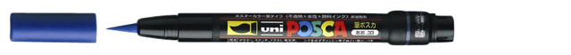 Paintmarker Uni POSCA PCF350 Brush 1-10mm donkerblauw