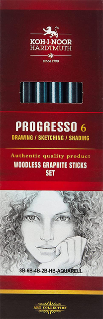 Crayon graphite Koh-I-Noor Progresso 8915 HB 8B + aqua