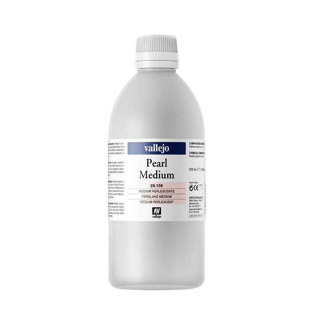 Acrylic medium Acrylicos Vallejo 500ml 158 pearl