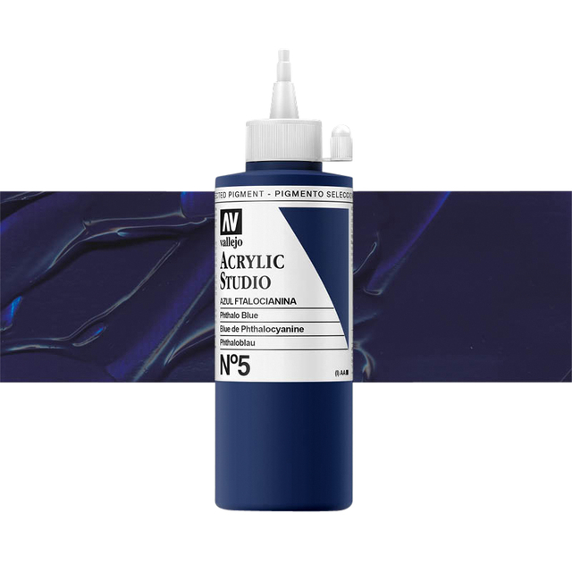 Acrylverf Acrylicos Vallejo Studio 200ml 5 phtalo blauw