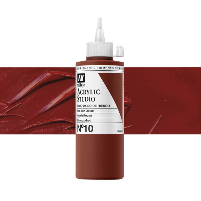 Acrylverf Acrylicos Vallejo Studio 200ml 10 mars rood