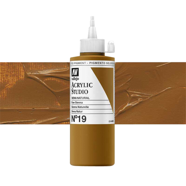 Acrylverf Acrylicos Vallejo Studio 200ml 19 raw sienna