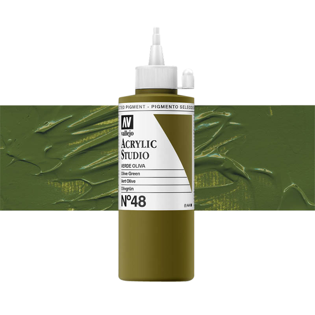 Acrylverf Acrylicos Vallejo Studio 200ml 48 olijfgroen