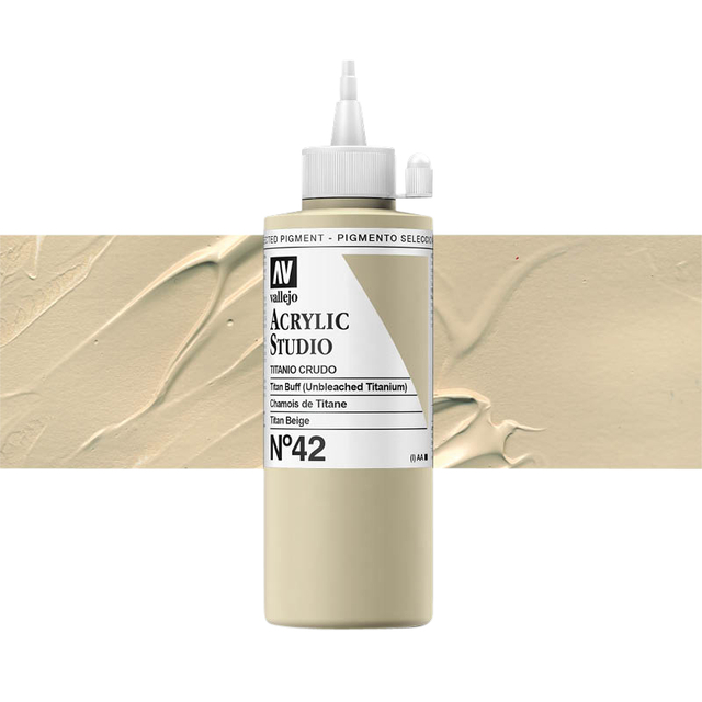 Acrylverf Acrylicos Vallejo Studio 200ml 42 beige titan