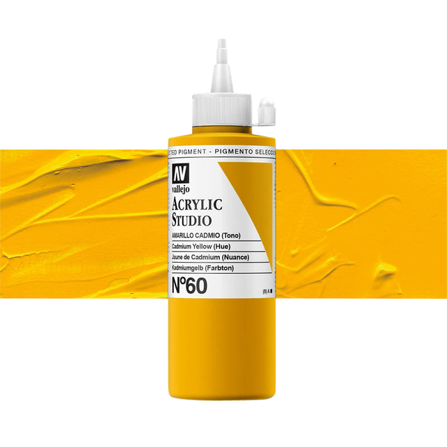 Acrylverf Acrylicos Vallejo Studio 200ml 60 cad geel