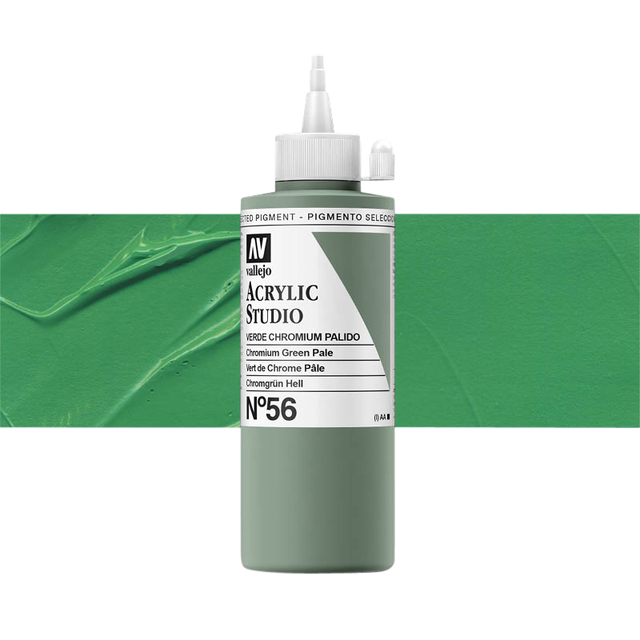 Acrylverf Acrylicos Vallejo Studio 200ml 56 chrome lichtgroen