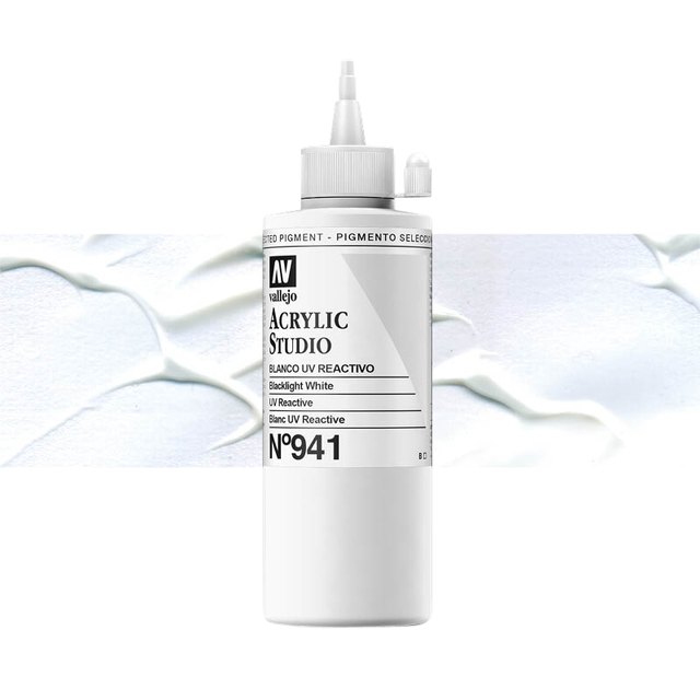 Acrylverf Acrylicos Vallejo Studio 200ml 941 UV wit
