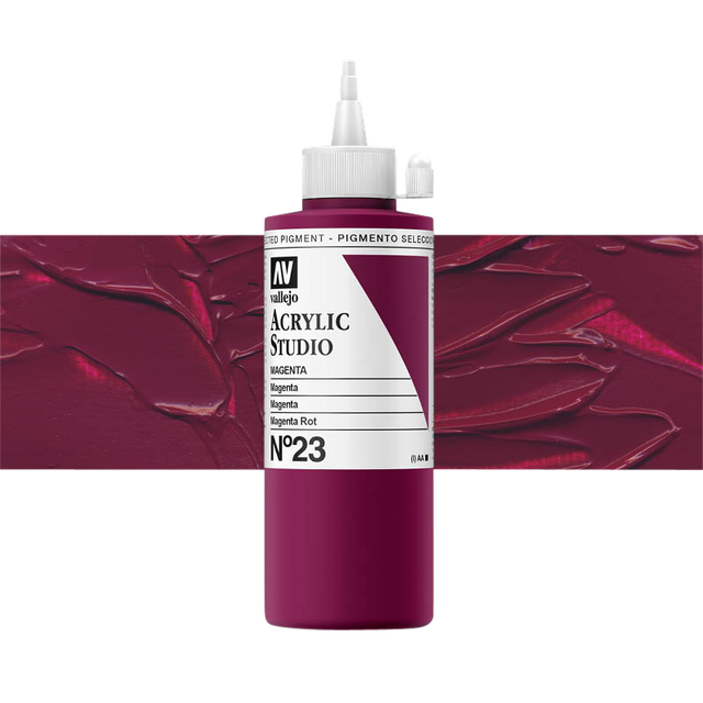 Acrylverf Acrylicos Vallejo Studio 200ml 23 magenta