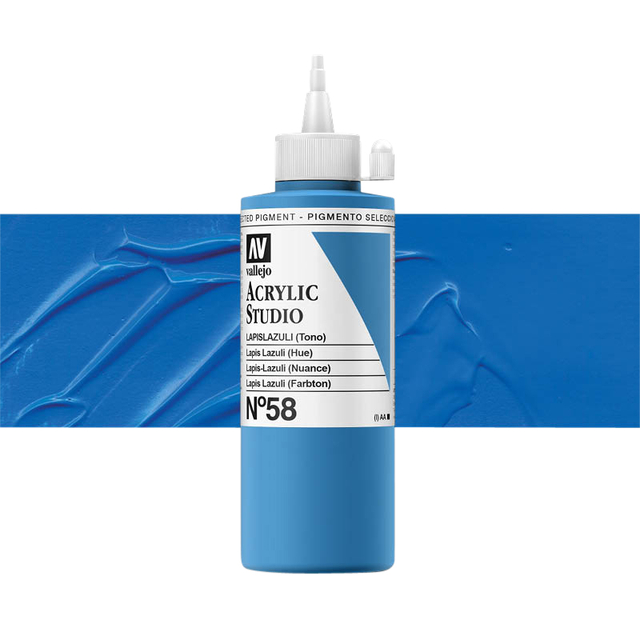Acrylverf Acrylicos Vallejo Studio 200ml 58 lapis lazuli