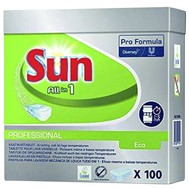 Tablette lave-vaisselle Sun Pro Formula All-in-one Eco 100 pièces