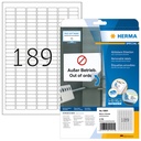 Etiquette amovible HERMA 10001 A4 25,4x10mm  blanc 4725 étiquettes