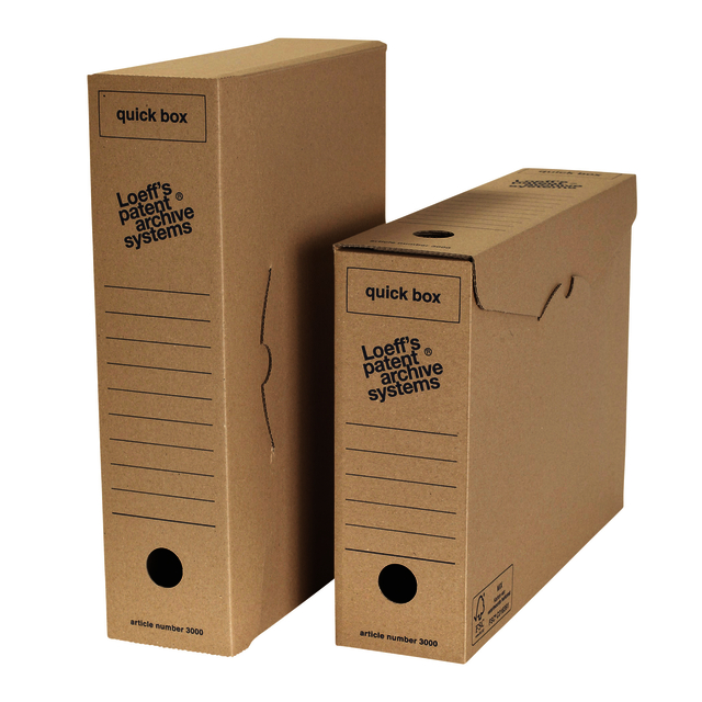 Archiefdoos Loeff''s Quick Box 3000 A4 335x240x80mm