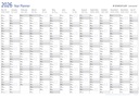 Jaarplanner 2026 Staedtler Lumocolor 84x60cm oprolbaar
