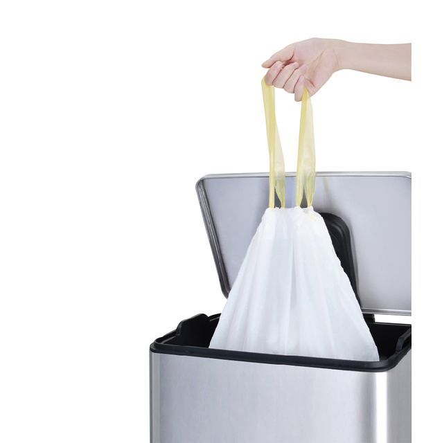 Afvalzak EKO met  trekband wit 18-28 liter type F1