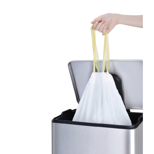 Afvalzak EKO MDPE type F met trekband 64x75cm 40-60L wit rol à 12 stuks