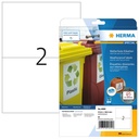 Etiket HERMA 4600 210x148mm folie wit 20 stuks