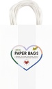 Tas met handvat Folia kraftpapier 110gr 18x21x8cm 20 stuks wit