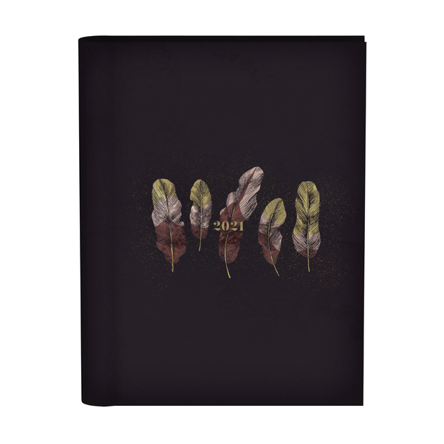 Agenda 2021 wire-o burgundi midnight gold