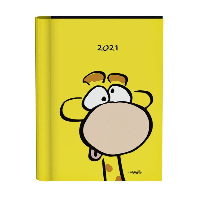 Agenda 2021 wire-o girafe jaune vis