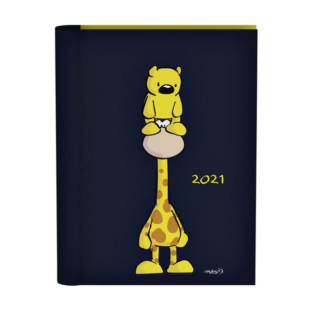 Agenda 2021 wire-o girafe et ours vis noir