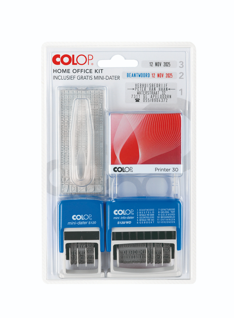 Cachet Colop Home/Office set 3 pièces assorti