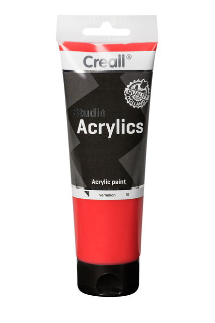 Acrylverf Creall Studio Acrylics 10 vermillion rood 250ml