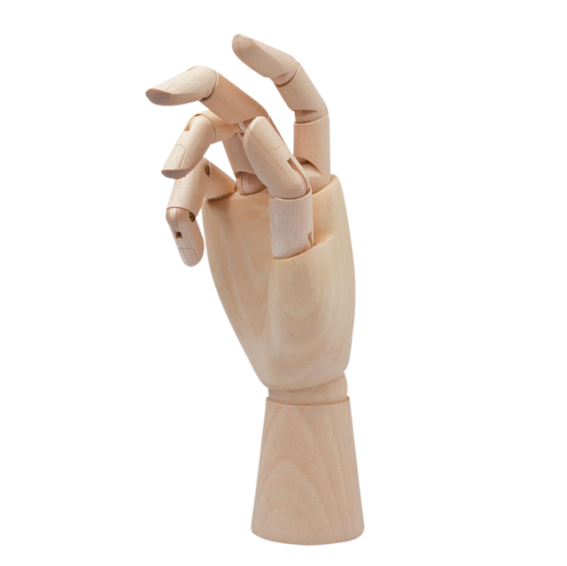 Main articulée Conda droite femme 25cm bois naturel