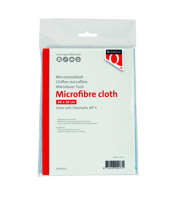 Chiffon microfibre Quantore 30x30cm bleu