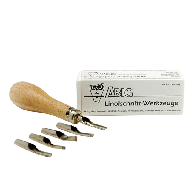 Set linogravure Abig 5 pièces + manche