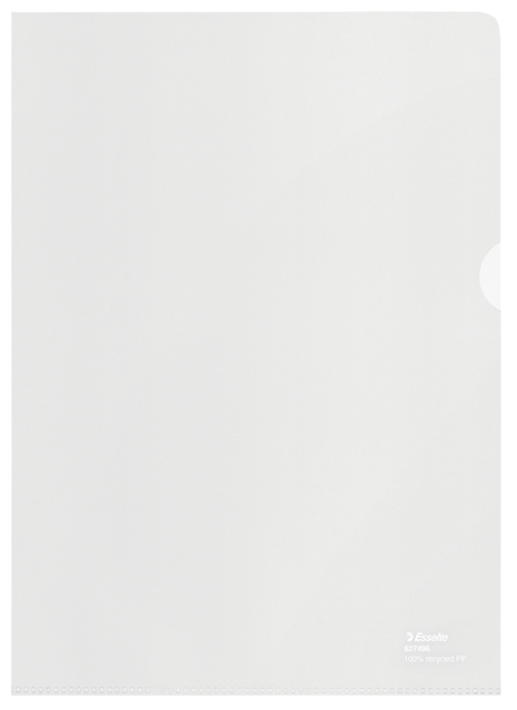 Insteekmap L-model Esselte A4 100% gerecycled 0.10mm transparant 100 stuks