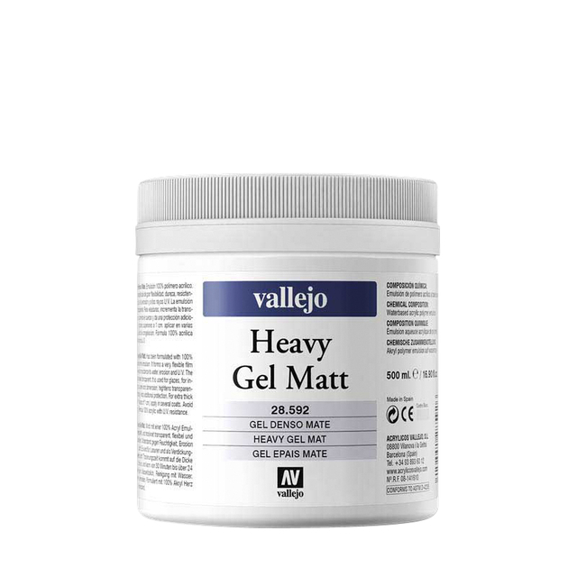 Acrylic gel Acrylicos Vallejo solid 500ml 592 matte