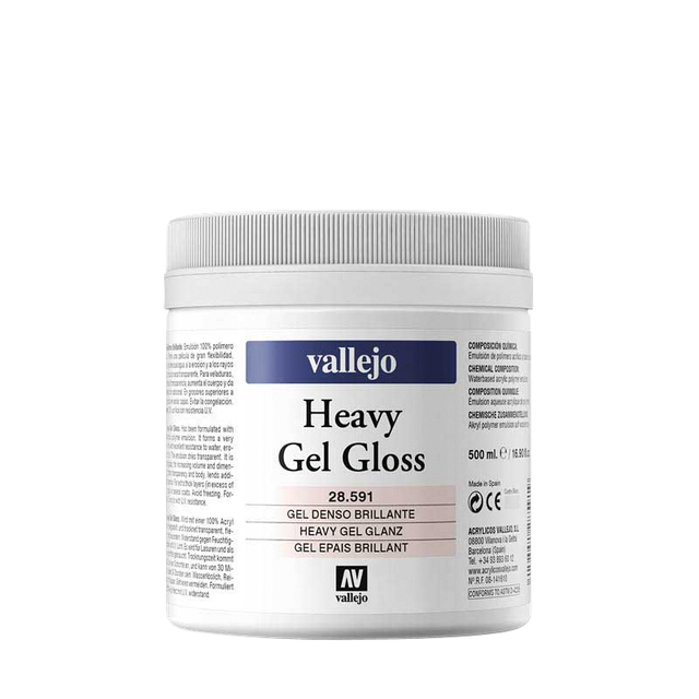 Acrylic gel Acrylicos Vallejo solid 500ml 591 gloss