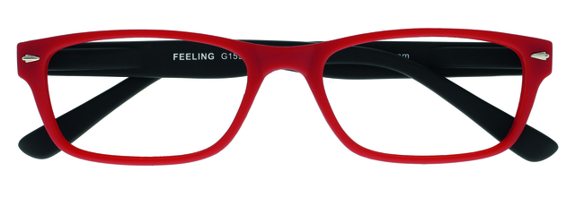 Lunettes de lecture I Need You +1.00 dpt Feeling rouge-noir